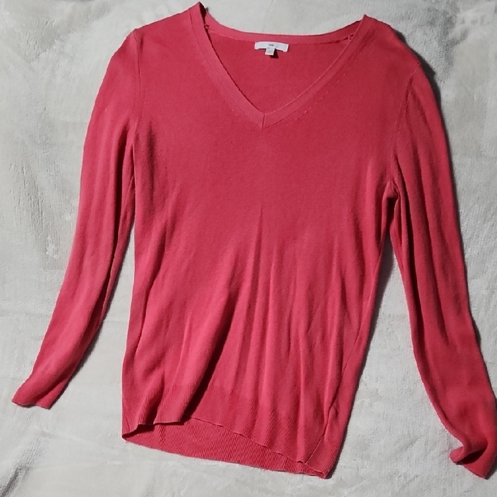V-Neck Peachy Pink Sweater